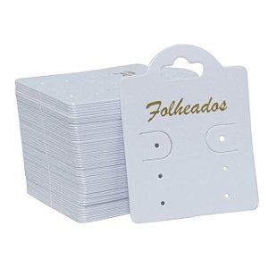 Cartela Tag Brinco Folheado P - 200 unidades