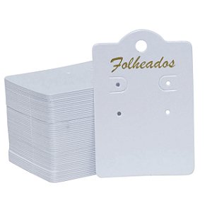 Cartela Tag Brinco Folheado M - 200 unidades