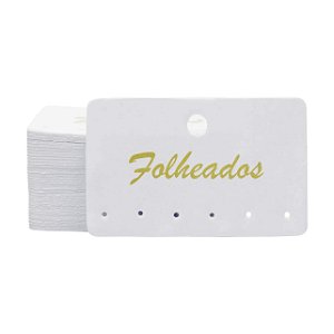 Cartela Tag Argolinhas Folheadas - 200 unidades