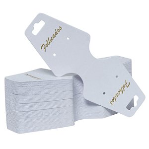Cartela Tag Pulseira Colar Folheado M - 200 unidades