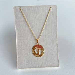 Colar Pezinho Amor Infinito Folheado Ouro 18k