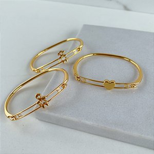Bracelete Folheado Ouro 18k Filhos Personalizado