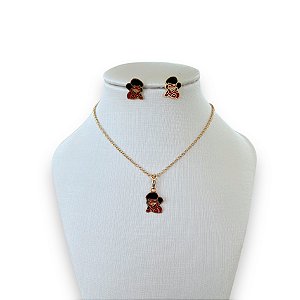 Conjunto Infantil Folheado Ouro 18k Miraculous
