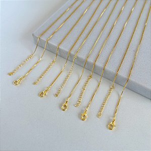 Corrente Folheada Ouro 18k ou Prata 925 Veneziana