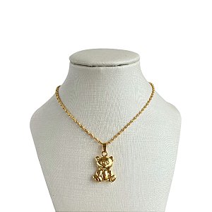 Colar Folheado Ouro 18k Urso