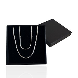 Conjunto Masculino Aço Inoxidável Prata + Caixa Presente