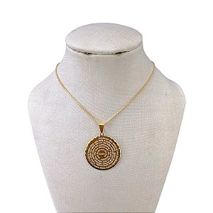 Colar Folheado Ouro 18k e Prata 925 Veneza Pai Nosso