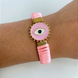 Pulseira Candy Colors Olho Grego Redondo