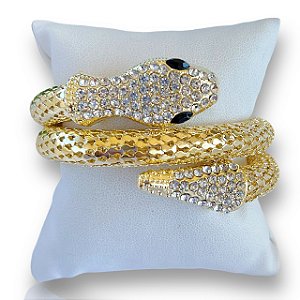 Pulseira Serpente Malha Folheada
