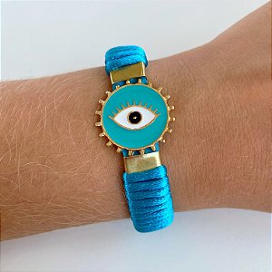 Pulseira Candy Colors Olho Grego Redondo