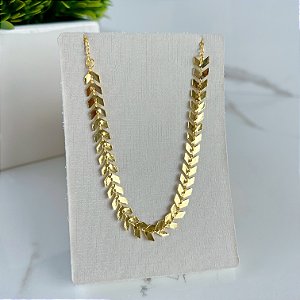 Choker Folheada Ouro 18k e Prata 925 Escamas