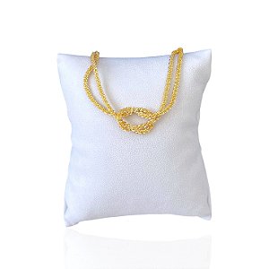 Pulseira Folheada Ouro 18k e Prata 925 Nó Torcida