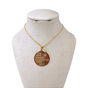 Colar Folheado Ouro 18k Filha Brilha Sem Medo