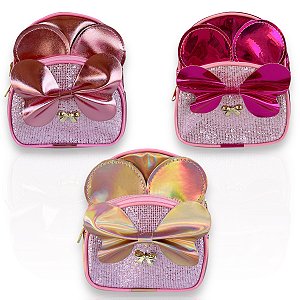 Mini Mochila Infantil Minnie Metalizada