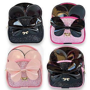 Mini Mochila Infantil Minnie Couro