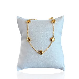 Pulseira Folheada Ouro 18k Bolinhas
