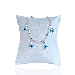 Pulseira Folheada Prata 925 Olho Grego