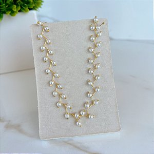 Choker Folheada Ouro 18k e Prata 925
