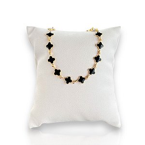 Pulseira Folheada Ouro 18k e Prata 925 Trevos