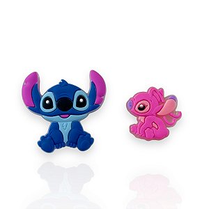 Aplique Emborrachado Stitch e Angel