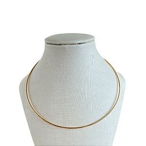 Choker Folheada Ouro 18k e Prata 925 Aro