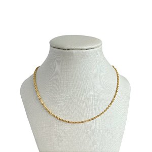 Corrente Folheado Ouro 18k e Prata 925 Torcida