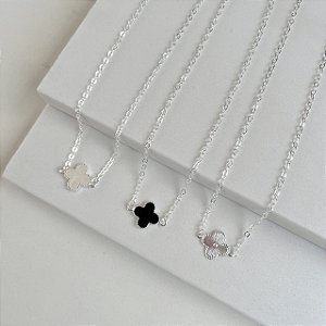 Choker Folheada Prata 925 Trevo