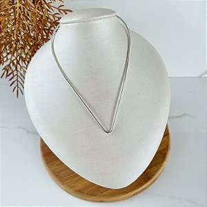 Choker Folheada Prata 925 Aro