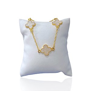 Pulseira Folheada Ouro 18k e Prata 925 Trevos