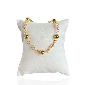 Pulseira Folheada Ouro 18k Bolinhas