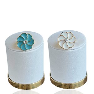 Anel Ajustável Folheado Ouro 18k Flor Strass