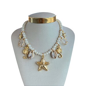 Colar Pérolas Folheado Ouro 18k Sereismo