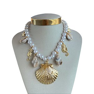 Colar Pérolas Folheado Ouro 18k Sereismo