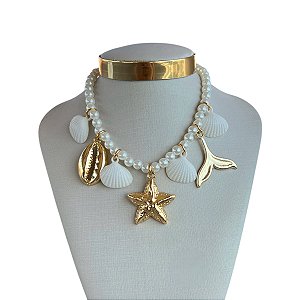 Colar Pérolas Folheado Ouro 18k Sereismo