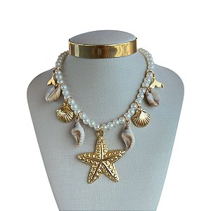 Colar Pérolas Folheado Ouro 18k Sereismo