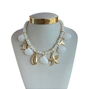 Colar Pérolas Folheado Ouro 18k Sereismo
