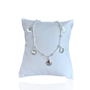 Pulseira Folheada Prata 925 Conchas