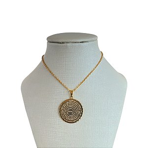 Colar Folheado Ouro 18k e Prata 925 Pai Nosso