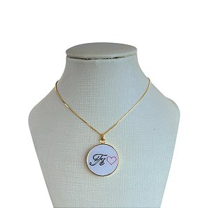 Colar Folheado Ouro 18k Dizeres Madrepérola