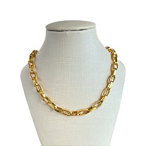 Choker Folheada Ouro 18k e Prata 925 Elos