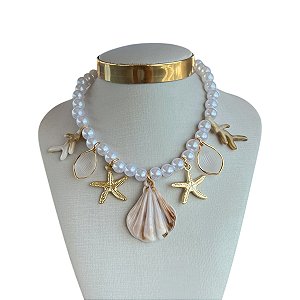 Colar Pérolas Folheado Ouro 18k Sereismo