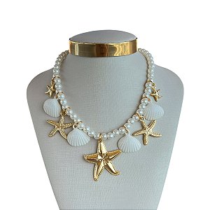 Colar Pérolas Folheado Ouro 18k Sereismo