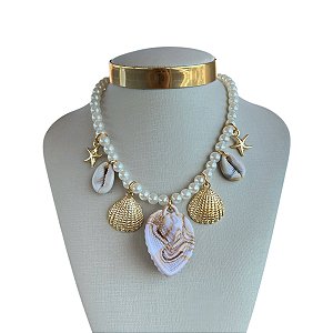 Colar Pérolas Folheado Ouro 18k Sereismo