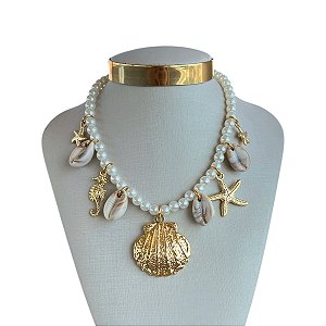 Colar Pérolas Folheado Ouro 18k Sereismo