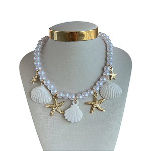 Colar Pérolas Folheado Ouro 18k Sereismo