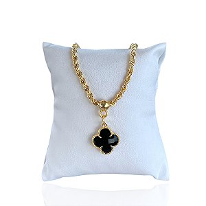 Pulseira Folheado Ouro 18k Cordão Baiano Trevo