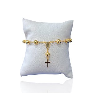 Pulseira Folheada Ouro 18k Terço