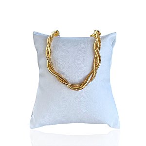 Pulseira Folheada Ouro 18k e Prata 925 Lacraia Trançada