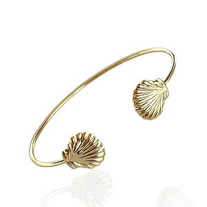 Bracelete Folheado Ouro 18k Conchas