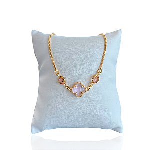 Pulseira Folheada Ouro 18k Trevo Ponto de Luz